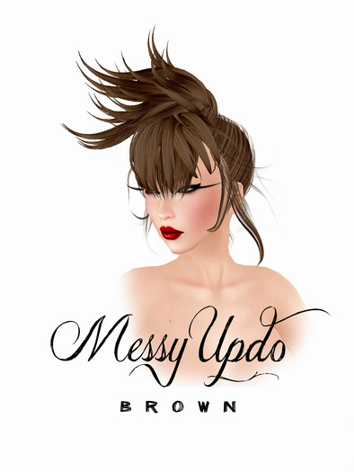 Messy updo brown