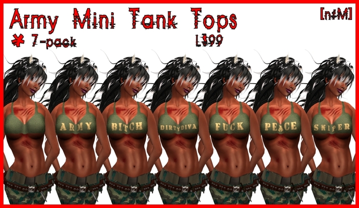 [nfM] Green Army Mini Tank Top