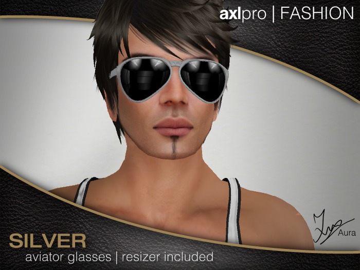 AXL pro FASHION l SILVER Aviator Glasses