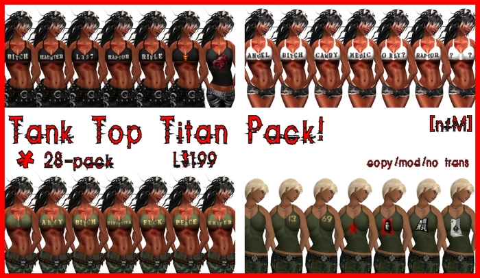 [nfM] Army Tank Top Titan Pack