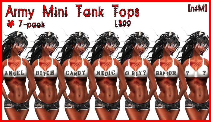 [nfM] White Army Mini Tank Top