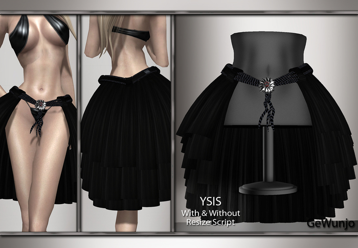 GeWunjo : YSIS black skirt