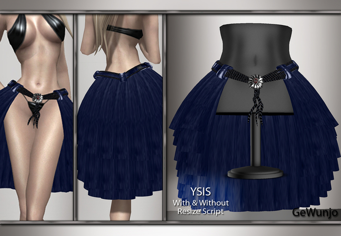GeWunjo : YSIS blue skirt