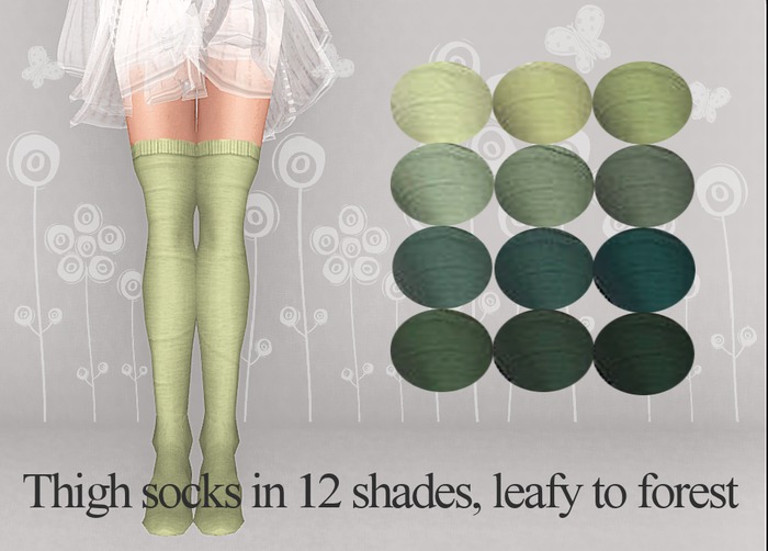 Thigh Socks- Greens