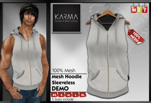 Karma - DEMO - Mesh Sleeveless Hoodie - 5 Sizes include