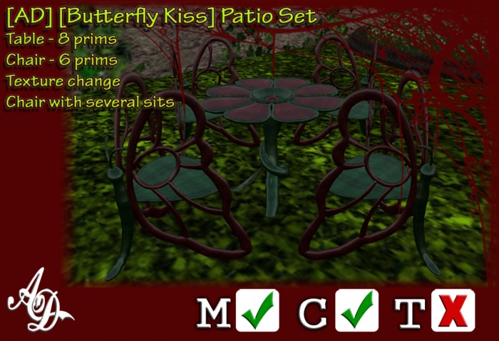 [AD] [Butterfly Kiss] Patio Set