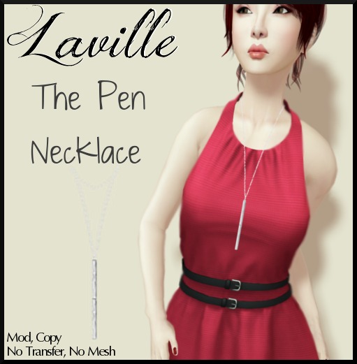 ! Laville ! Pen Necklace - Silver