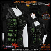 =^.^= Curious Kitties - [Limited Edition] Haunted Dreams Top - Zombie