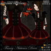 =^.^= Curious Kitties - [Limited Edition] Fancy Autumn Dress - Red