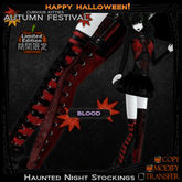 =^.^= Curious Kitties - [Limited Edition] Haunted Night Stockings - Blood