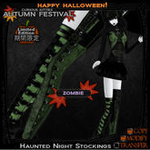 =^.^= Curious Kitties - [Limited Edition] Haunted Night Stockings - Zombie