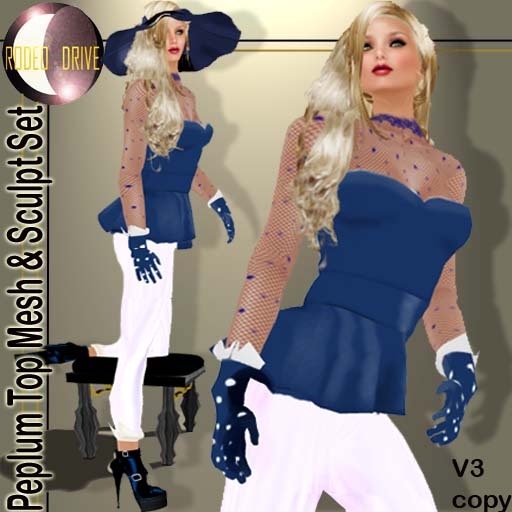 Mesh Peplum Top and Pants