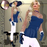 Mesh Peplum Top and Pants