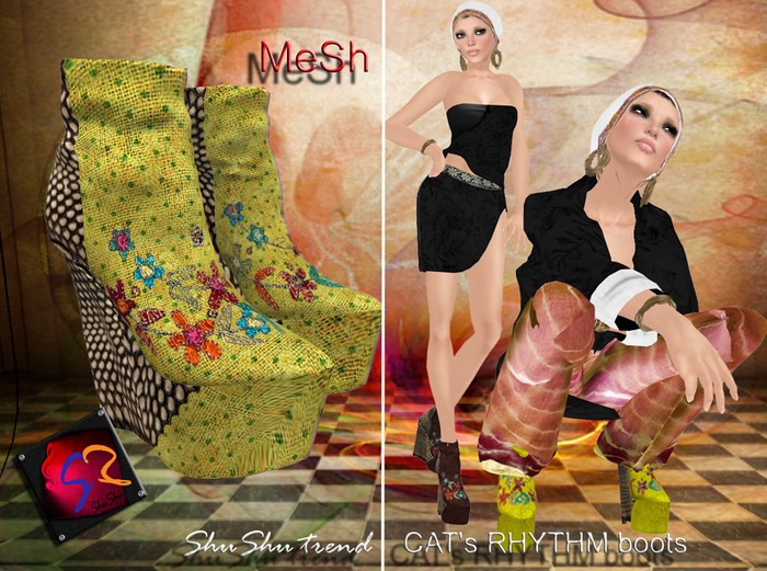 ShuShu CATS RHYTHM boots mai - MESH