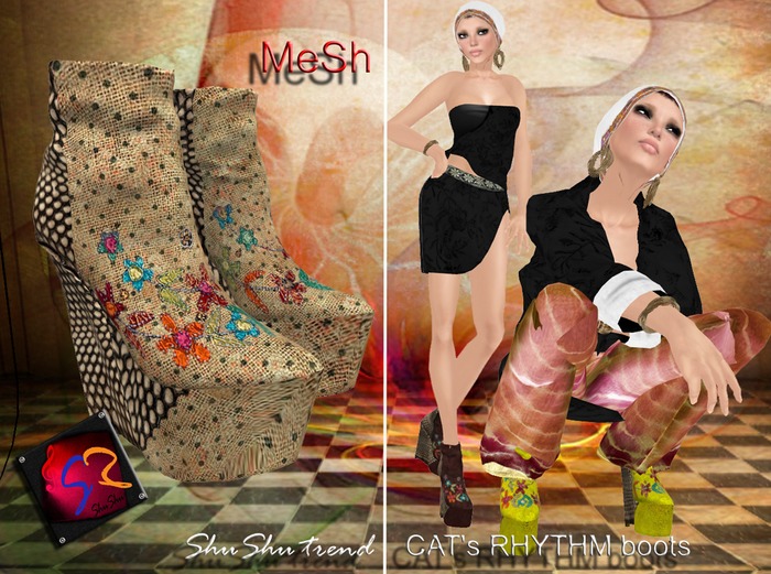 ShuShu CATS RHYTHM boots schlamm - MESH