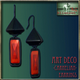 Bliensen + MaiTai - Art Deco - Earrings - Carnelian