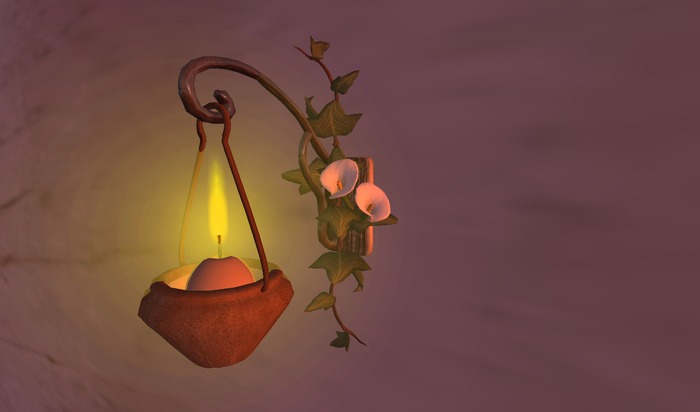 G^G candle wall with ivy candela  da muro con edera