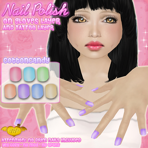 :*BABY*: CottonCandy NAILS on gloves and tattoo layers