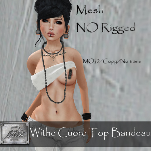 [M.o.w] Withe Cuore Top Bandeau (wear & touch)