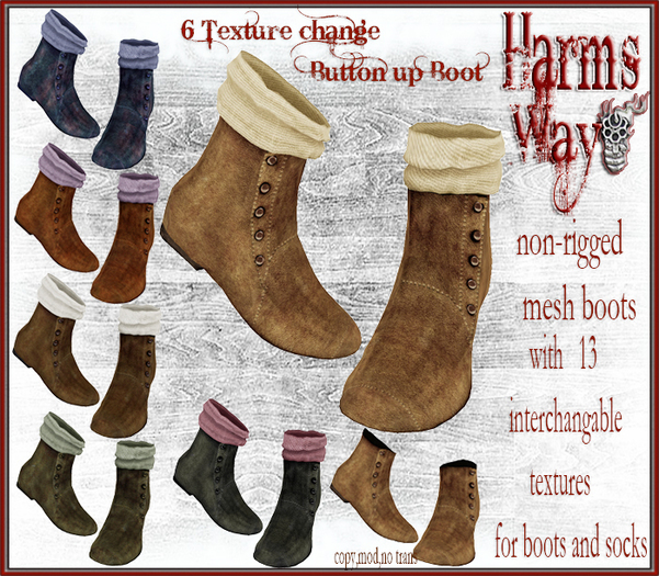 Harm's Way Texture Change Button Up Boot