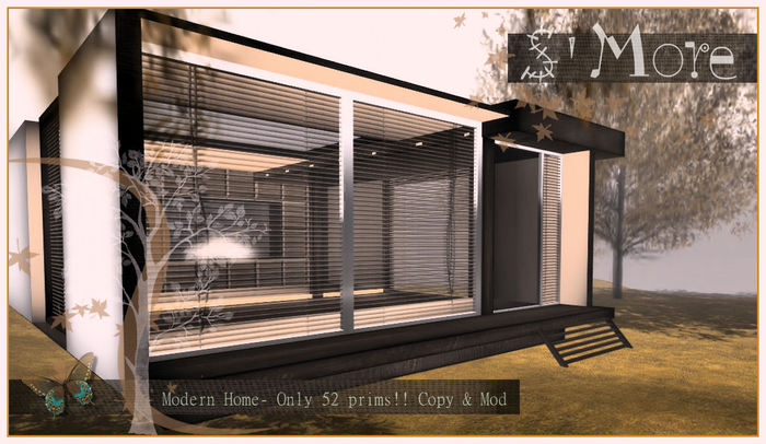 S'more = Modern Home - Very low prim - perfect for land or sky