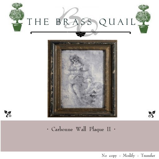 · Carbonne Wall Plaque II ·