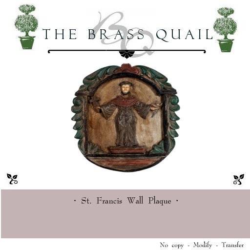 · St. Francis Religious Plaque ·