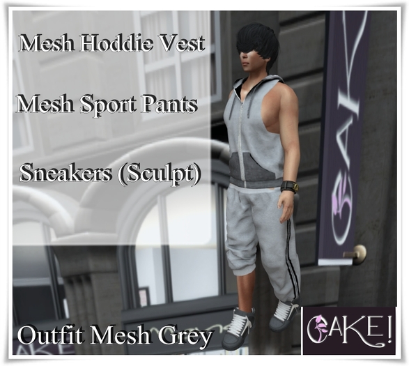 [[>CaKe!<]]-Outfit Sport Mesh-Grey.