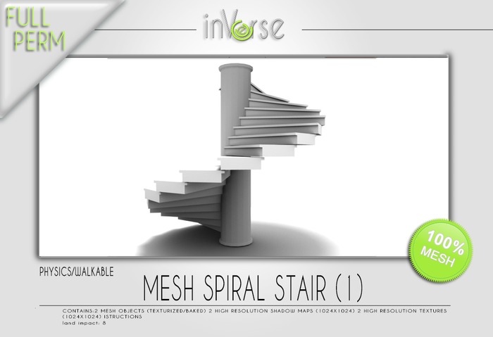 inVerse™- *MESH* spiral stair 1 for developers
