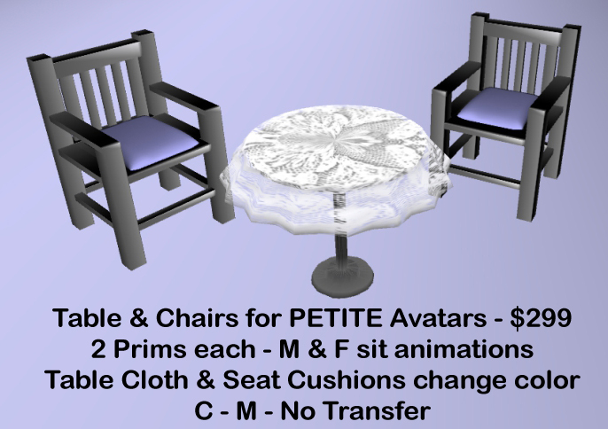 Boxed Petite Table & Chairs
