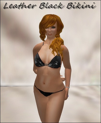 Leather Black Bikini