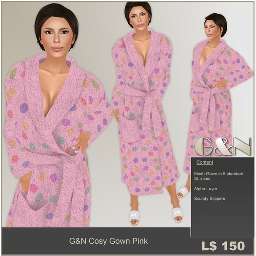 G&N Quality Design G&N Cosy Gown Pink