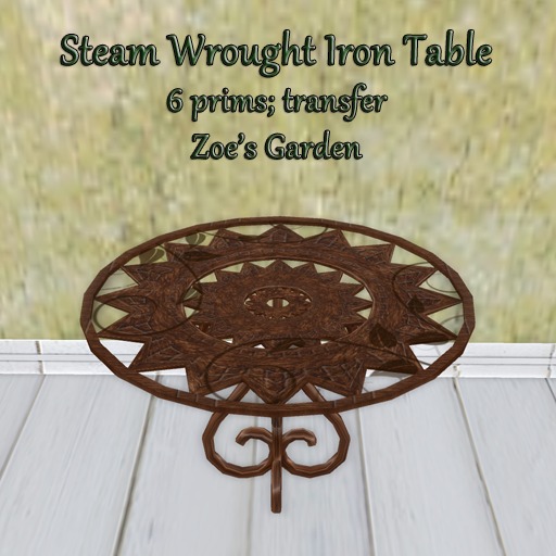 *ZG* Steam Wrought Iron Table 