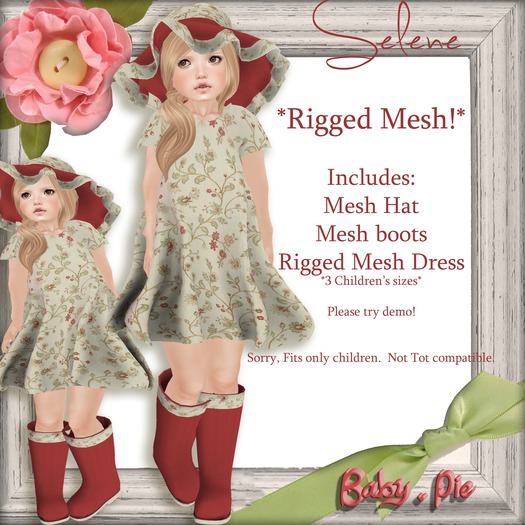*Baby Pie* Selene Rigged Mesh Children's Outfit