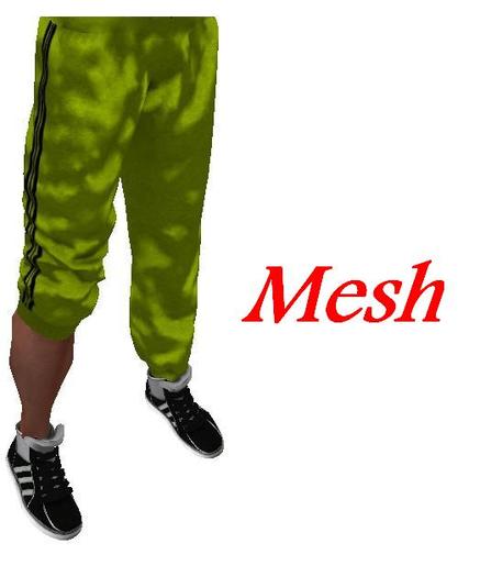::MESH::Green Jogging Pants+
