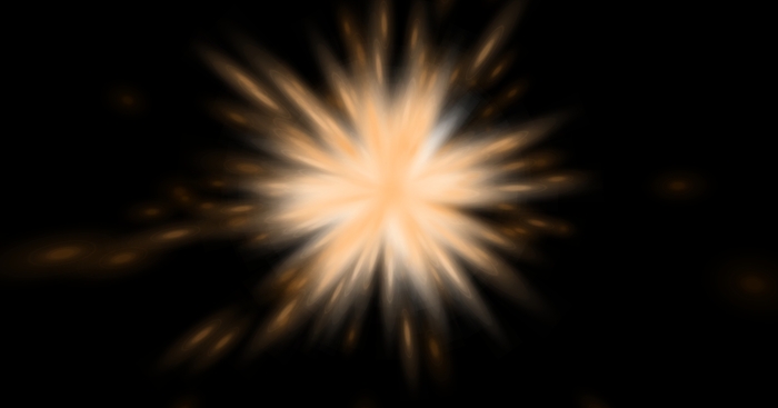 Particle Star White to Orange