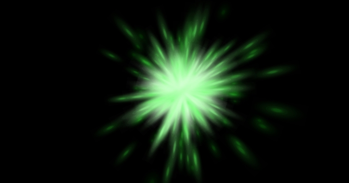 Particle Star White to Green