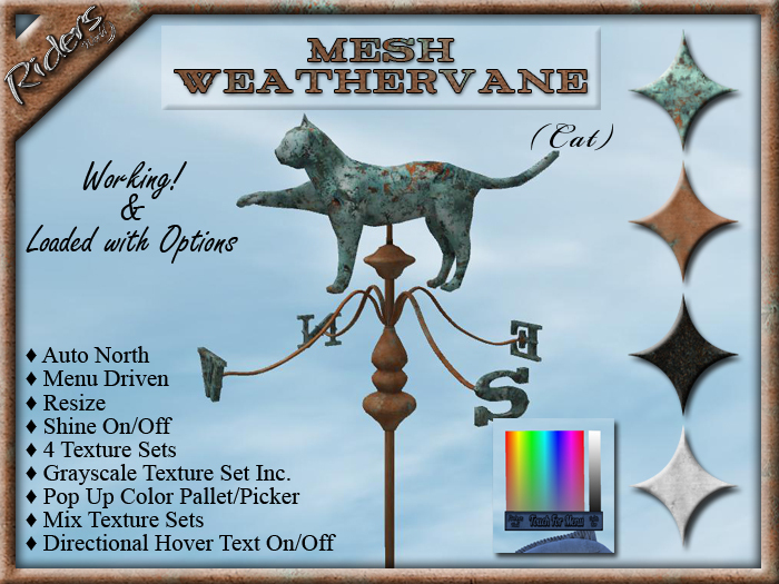 Riders Weathervane - (Cat) - Working & Loaded with Options
