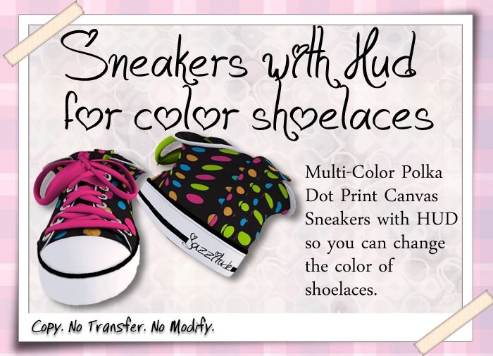 :jazzitude: Multi-Color Polka Dot Canvas Sneakers with Color HUD for Shoelaces