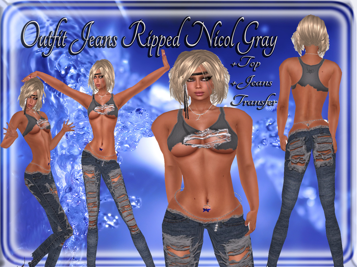 LSR - Outfit Jeans Ripped Nicol Gray