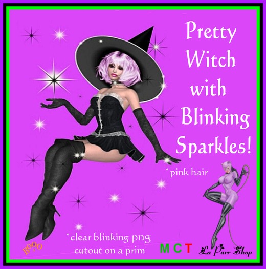 Pretty Witch Pink & Blinking Sparkles!