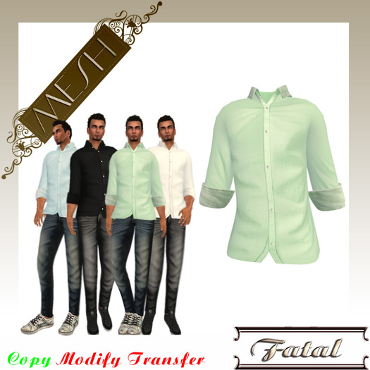 FATAL Mens Dress Shirt - Mint
