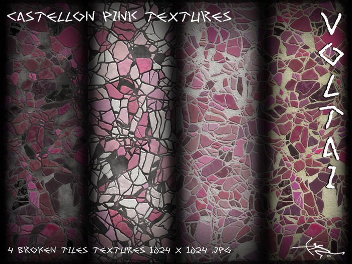 Voltai Castellon Pink Textures - Tiles textures