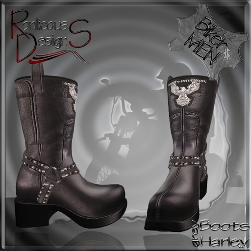 Biker men BooTs grey - Ronjas RDesignS Collection by Ronja Pera (Retail Box) 