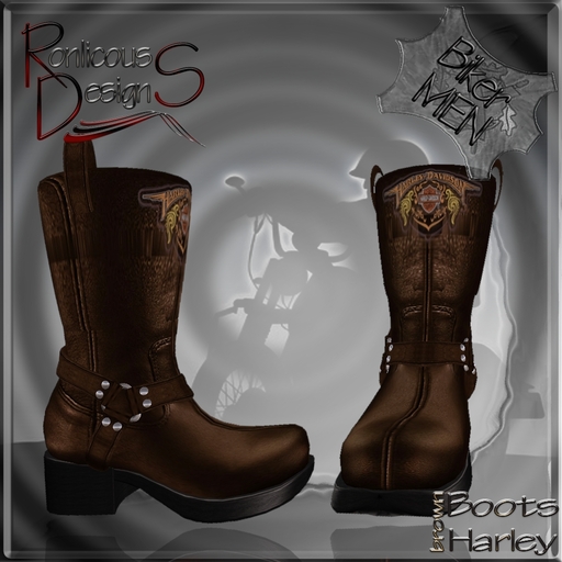 Biker men BooTs brown  - Ronjas RDesignS Collection by Ronja Pera (Retail Box) 