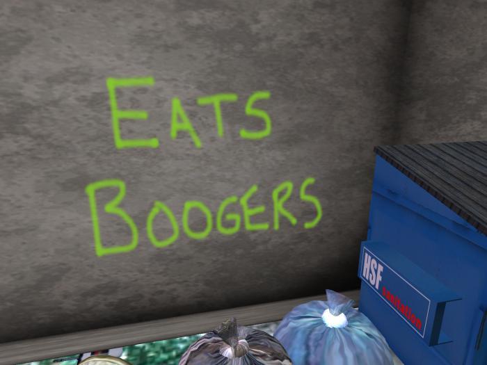 *Critters in the Attic* Eats Boogers Graffiti