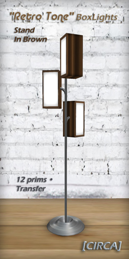 [CIRCA] - "Retro Tone" BoxLights - Stand in Brown 