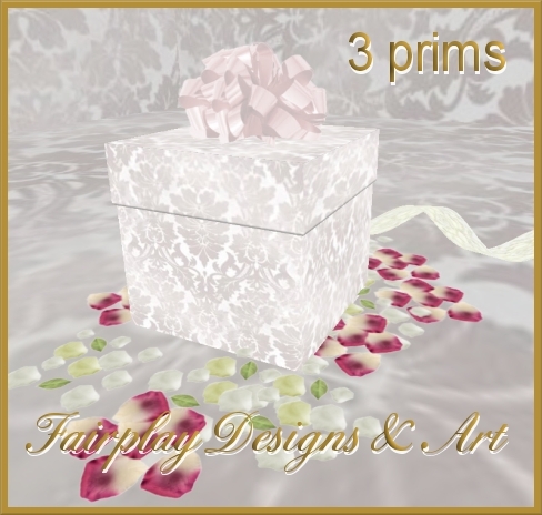 Low Prim White Wedding Lace Recession Gift Box