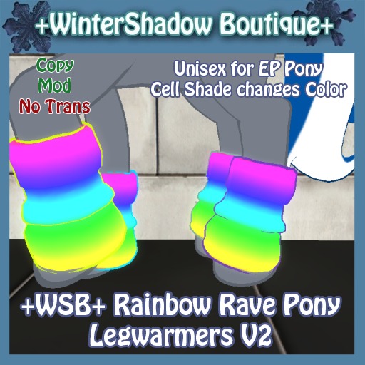 +WSB+ Rainbow Rave Pony Legwarmer V2 (BOXED)
