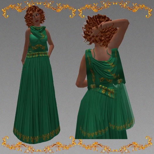 Roman Dress Matidia Emerald